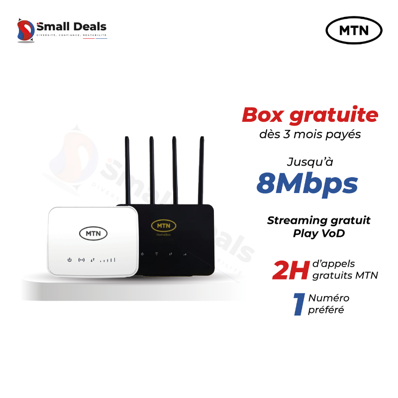 Box MTN Home NoLimit – Forfait Illimité - 8Mbps Box MTN Home NoLimit – Forfait Illimité - 8Mbps