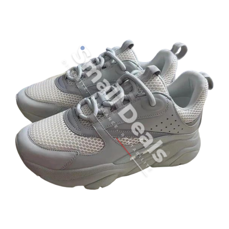 Dior B22 Homme Gris – Baskets en Maille Technique et Cuir – Iconique