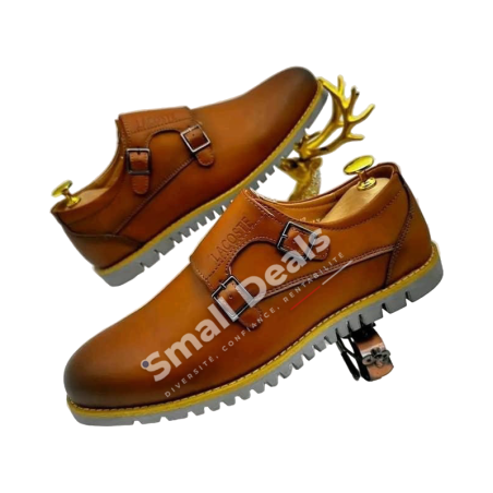 Chaussures Lacoste Homme à Boucles – Cuir Lisse – Coloris Classiques