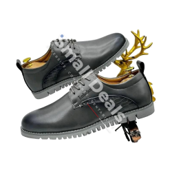 Derby Timberland Homme Gris Anthracite – Cuir Lisse & Détail Croco