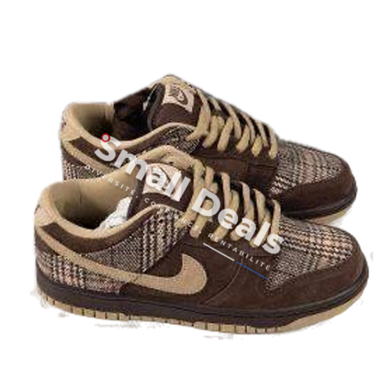 Nike Dunk Low – Sneakers Rétro–Rouge/Blanc/Marron Foncé & Marron/Beige Nike Dunk Low – Sneakers Rétro–Rouge/Blanc/Marron Foncé & Marron/Beige