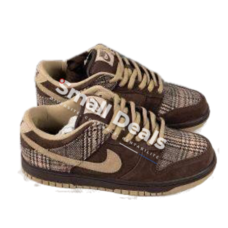 Nike Dunk Low – Sneakers Rétro–Rouge/Blanc/Marron Foncé & Marron/Beige