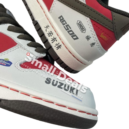 Nike Dunk Low – Sneakers Rétro–Rouge/Blanc/Marron Foncé & Marron/Beige
