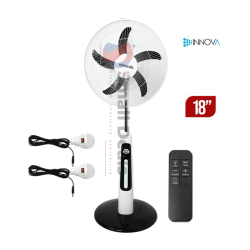 Ventilateur sur pied rechargeable INNOVA 18 pouces avec télécommande