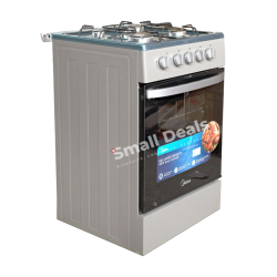 Cuisinière à gaz Midea 4 feux avec four – 50x50 cm