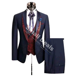 Costume Daro Uomo Bleu Majestueux & Rouge Impérial – Costume Classe