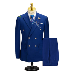 Costume Homme Daro Uomo Bleu Royal DA6 – Élégance avec Détails Dorés