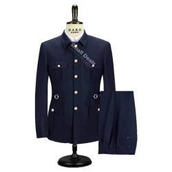 Daro Uomo Costume Saharienne Bleu Nuit DK-2 – Vêtement Homme Chic