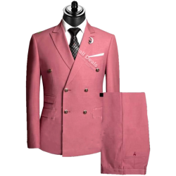 Costume Croisé Rose Daro Uomo A5 – Élégance Moderne Homme Cameroun