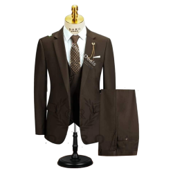 Costume 3 Pièces Marron Foncé Daro Uomo DRV6156 –Style Classique Homme