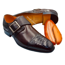 John Foster Richelieu Homme – Python Élite – Élégance en Cuir Marron