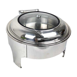 Marmite Chauffante Rond de Luxe 7.5 L Argent/Doré– Buffet & Réceptions