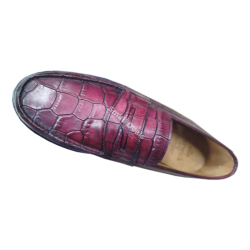 Berwick 4456 Mocassin Homme – Cuir Façon Croco – Cousu Goodyear