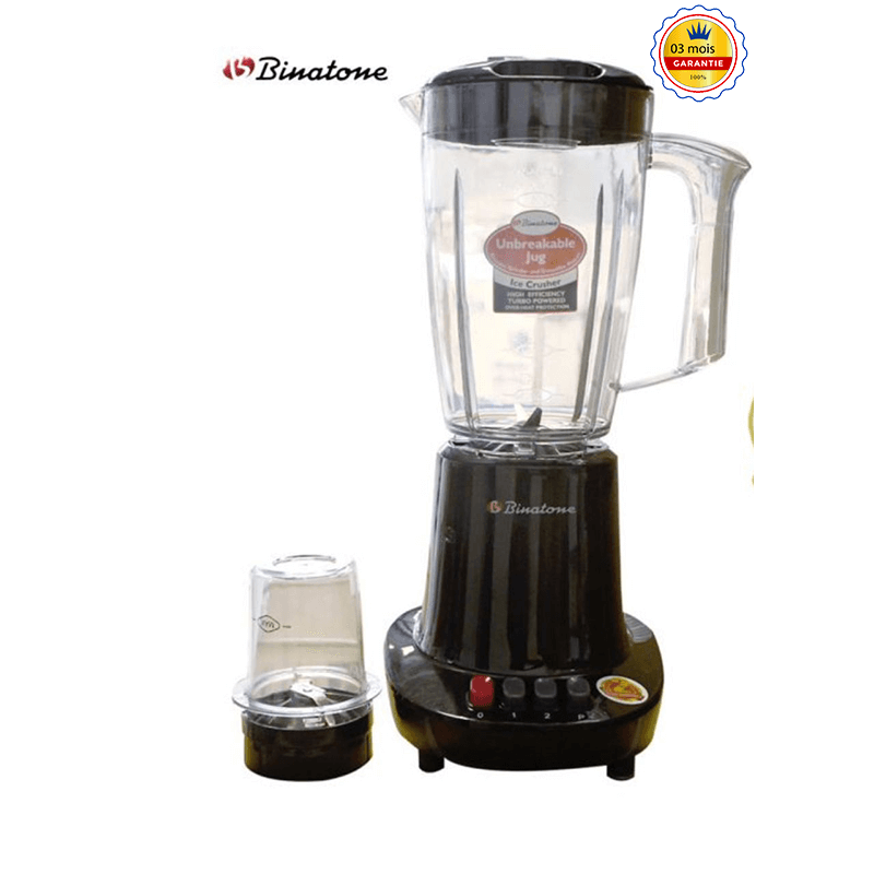 Binatone Blender - Mixeur 2 en 1 BLG-415- 350W- Noir Binatone Blender - Mixeur 2 en 1 BLG-415- 350W- Noir