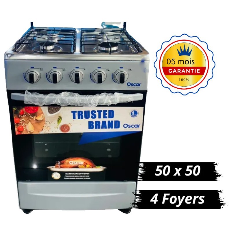 Cuisinière à gaz OSCAR – 50×50 – 4 foyers Cuisinière à gaz OSCAR – 50×50 – 4 foyers